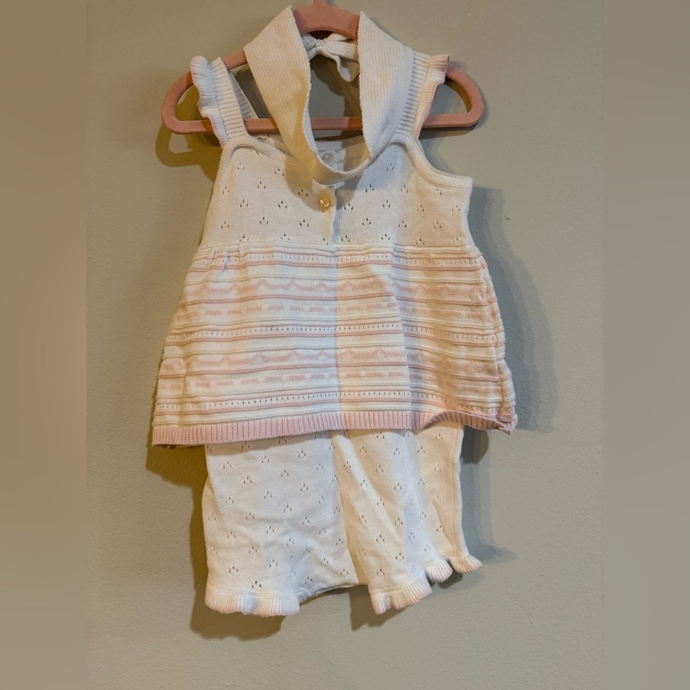 Adorable Pink and White Kids One Piece
